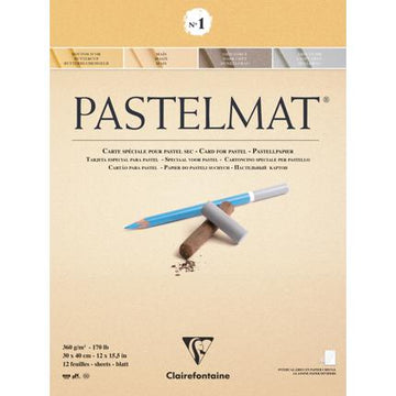 Pastelmat Clairefontaine Nº 1 Pad x12 Sheets 30x40cm (12"x15.5") - Large