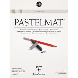Pastelmat Clairefontaine Nº 3 Pad x12 Sheets White 30x40cm (12"x15.5") - Large