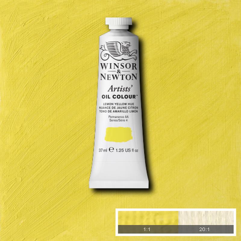 Winsor & Newton Artists Oil Colour 37ml Lemon Yellow Hue (Nickel Titanate)