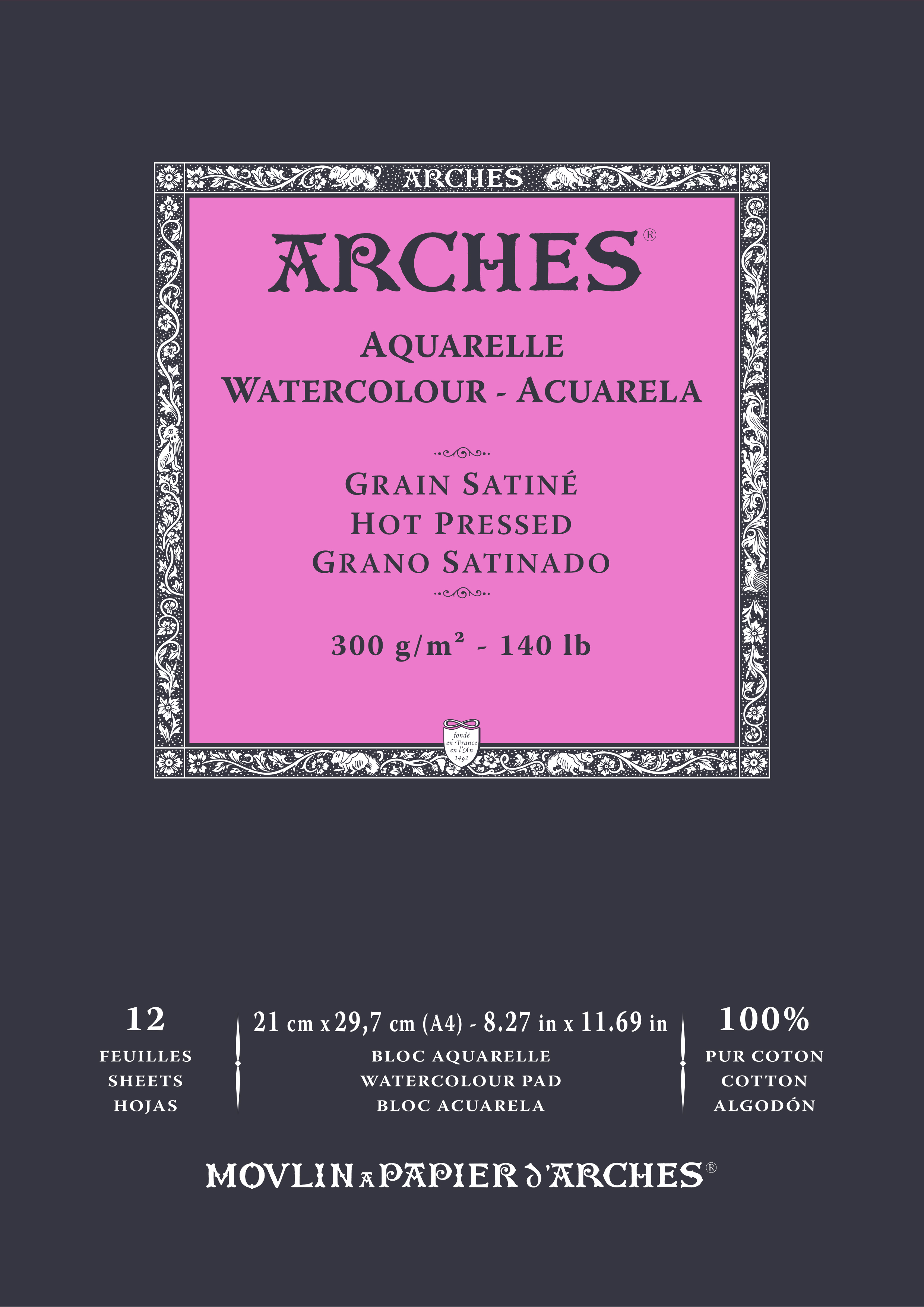 arches cotton water colour paper hot pressed smooth artists paper