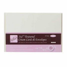 docrafts Anita's Textured Cards & Envelopes pack 5 x 7 inches x 20 - Cream