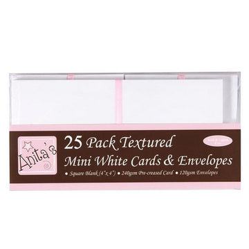 textured pack of 25 white greetings card black and envelopes