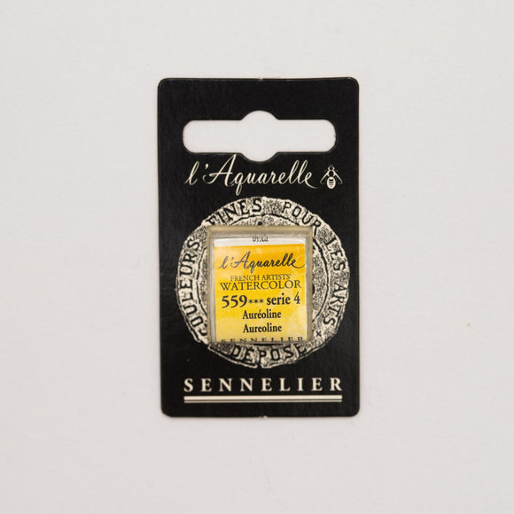 Sennelier L'Aquarelle Watercolour Paint Half Pan - Aureoline