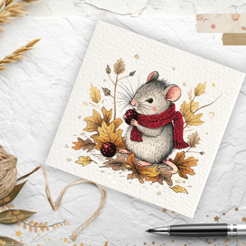 Autumn Mouse - Greetings Card & Envelope