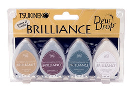 Jewel Tones  - Tsukineko Brilliance Jewel Tones Ink Pad 4pc Set