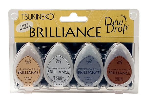 Planetariu  - Tsukineko Brilliance Metallic Ink Pad 4pc Set