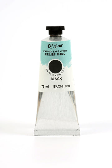 Cranfield Caligo Safe Wash Relief Printing Ink Black 75g tube