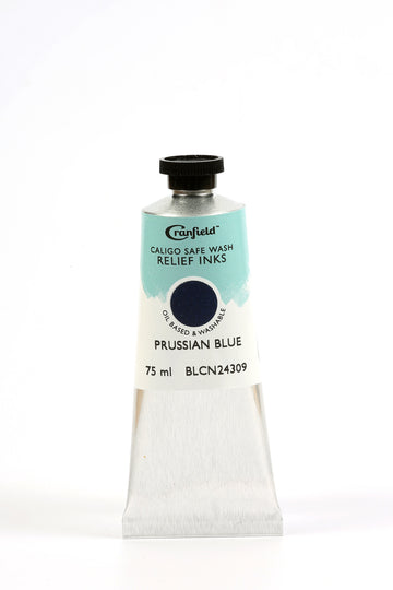 Cranfield Caligo Safe Wash Relief Printing Ink Prussian Blue 75g tube