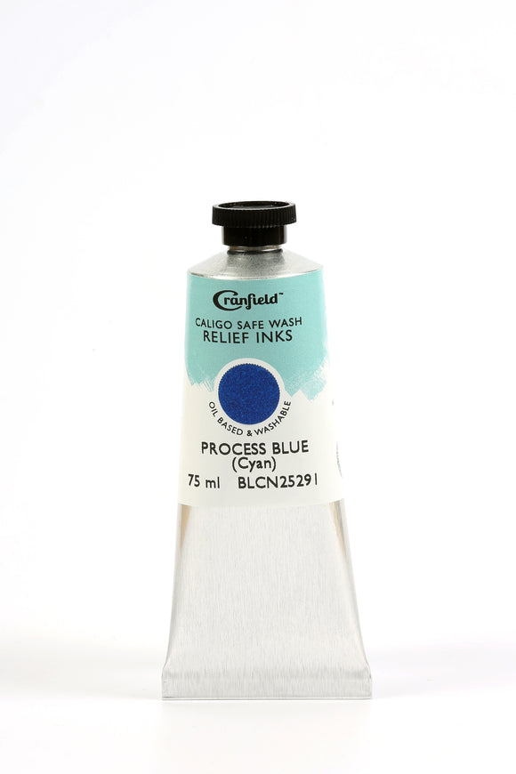 Cranfield Caligo Safe Wash Relief Printing Ink Process Blue Cyan 75g tube