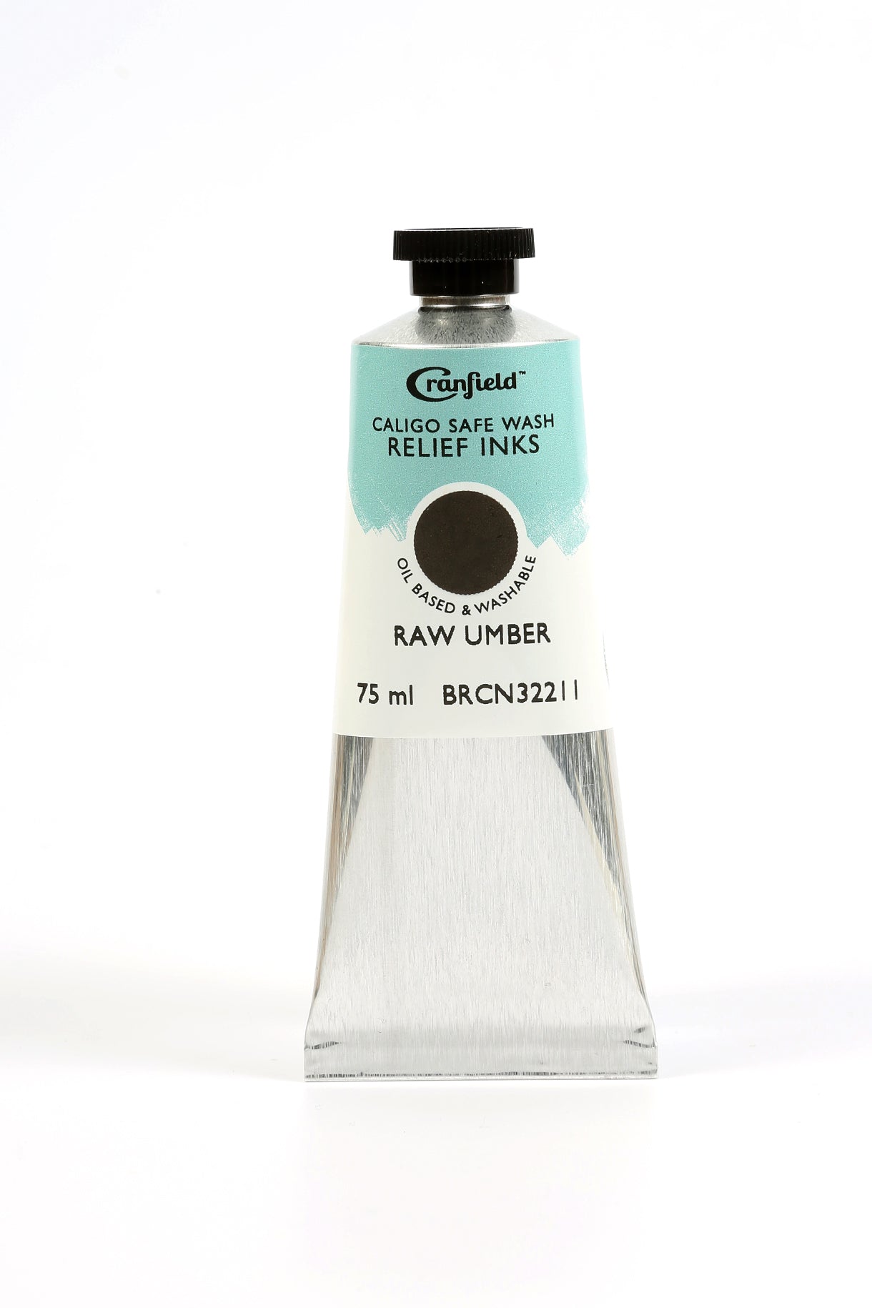 Cranfield Caligo Safe Wash Relief Printing Ink Raw Umber 75g tube
