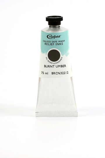 Cranfield Caligo Safe Wash Relief Printing Ink Burnt Umber 75g tube
