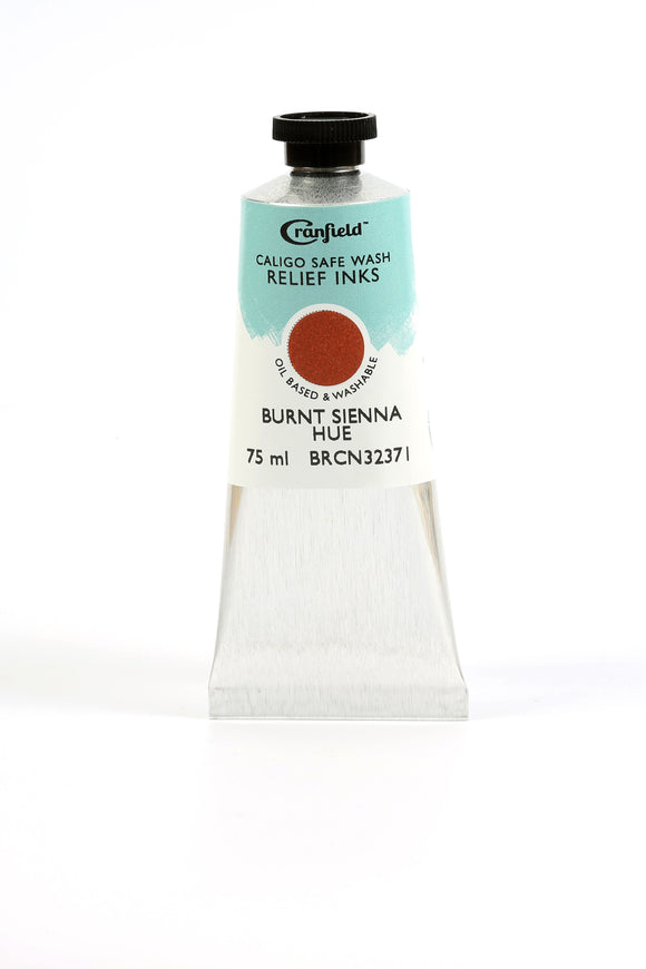 Cranfield Caligo Safe Wash Relief Printing Ink Burnt Sienna Hue 75g tube