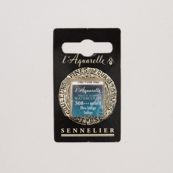 Sennelier L'Aquarelle Watercolour Paint Half Pan - Blue Indigo