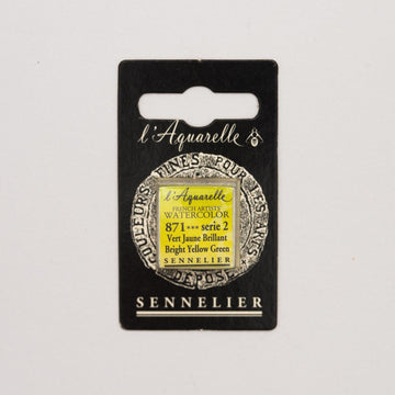 Sennelier L'Aquarelle Watercolour Paint Half Pan - Bright Yellow Green