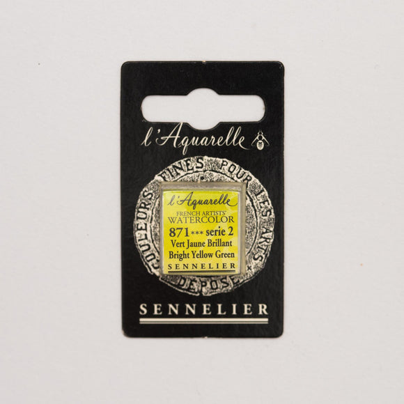 Sennelier L'Aquarelle Watercolour Paint Half Pan - Bright Yellow Green