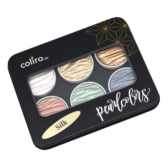 Coliro Pearlcolors "Silk" Mica Watercolour Paint set of 6 Colours