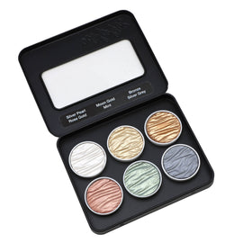 Coliro Pearlcolors "Silk" Mica Watercolour Paint set of 6 Colours