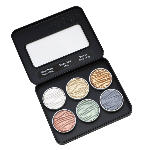 Coliro Pearlcolors "Silk" Mica Watercolour Paint set of 6 Colours