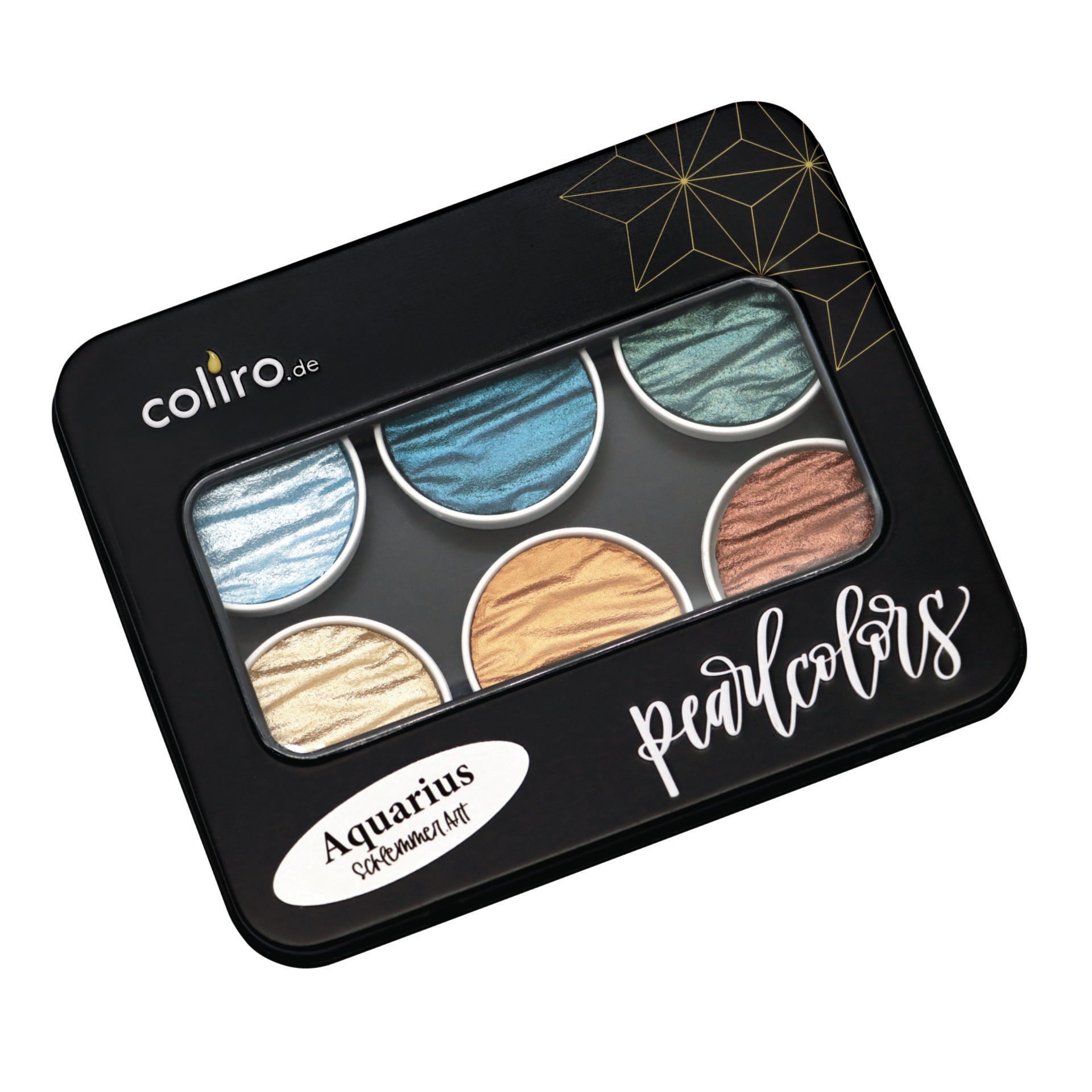 NEW Coliro Pearlcolors Watercolour Paint C600 "Aquarius" Set of 6 Colours