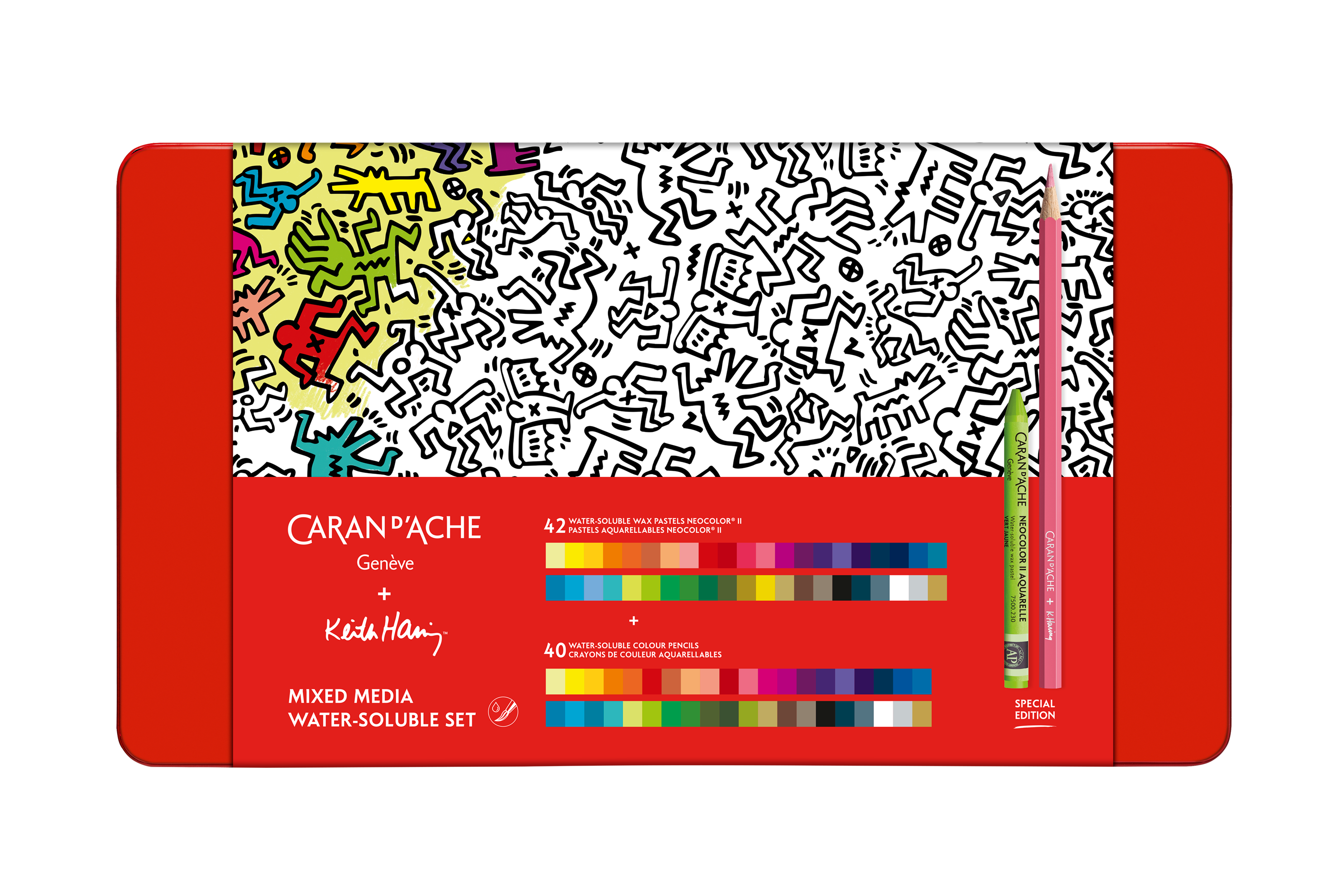 Caran D'Ache KEITH HARING Watercolour Pencil Set - Special Edition