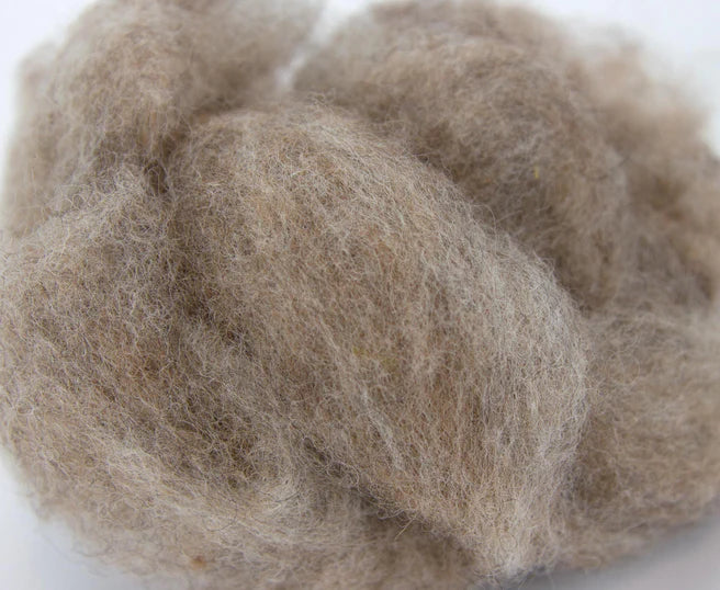 Carded Corriedale Wool - Colour Rabbit 50g