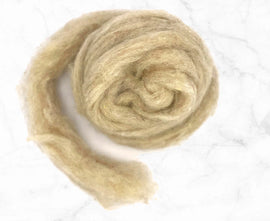 Carded Corriedale Wool Sliver Colour Dark Fawn