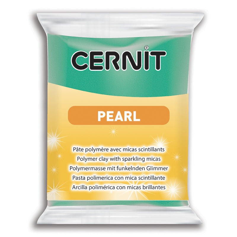 CERNIT Pearl Polymer Clay Colour 600 Green 56g