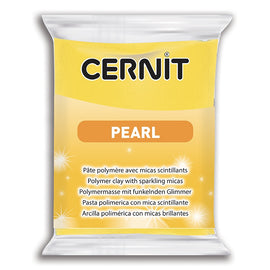 CERNIT Pearl Polymer Clay Colour 700 Yellow 56g
