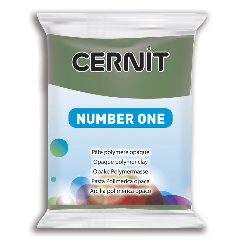 CERNIT Polymer Clay NUMBER ONE 645 Olive Green 56g