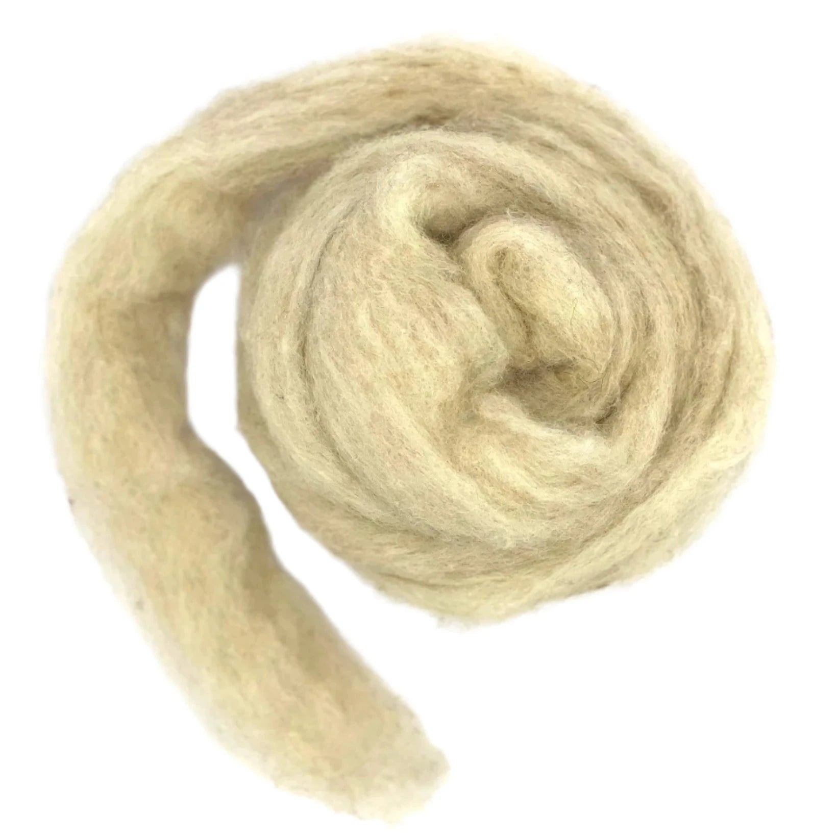 Carded Corriedale Wool Sliver Colour Fawn