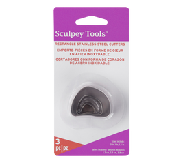 Sculpey metal shape cutters Irregular Rectangle x 3