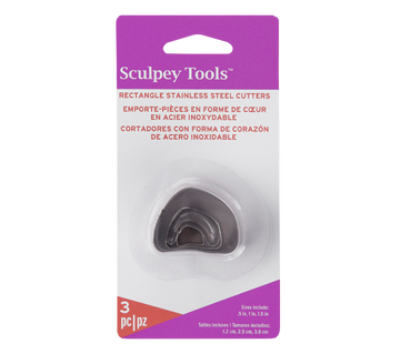 Sculpey metal shape cutters Irregular Rectangle x 3