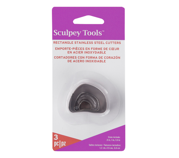 Sculpey metal shape cutters Irregular Rectangle x 3