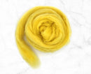 Carded Corriedale Wool Sliver Colour Catkin Yellow