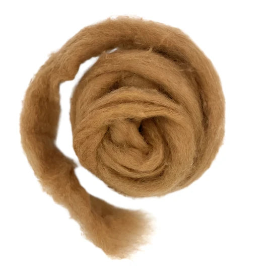 Carded Corriedale Wool - Sienna 50g