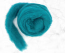 Carded Corriedale Wool Sliver Colour Cerulean Blue 50g e-2