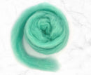 Carded Corriedale Wool Sliver Colour Aqua Blue Green