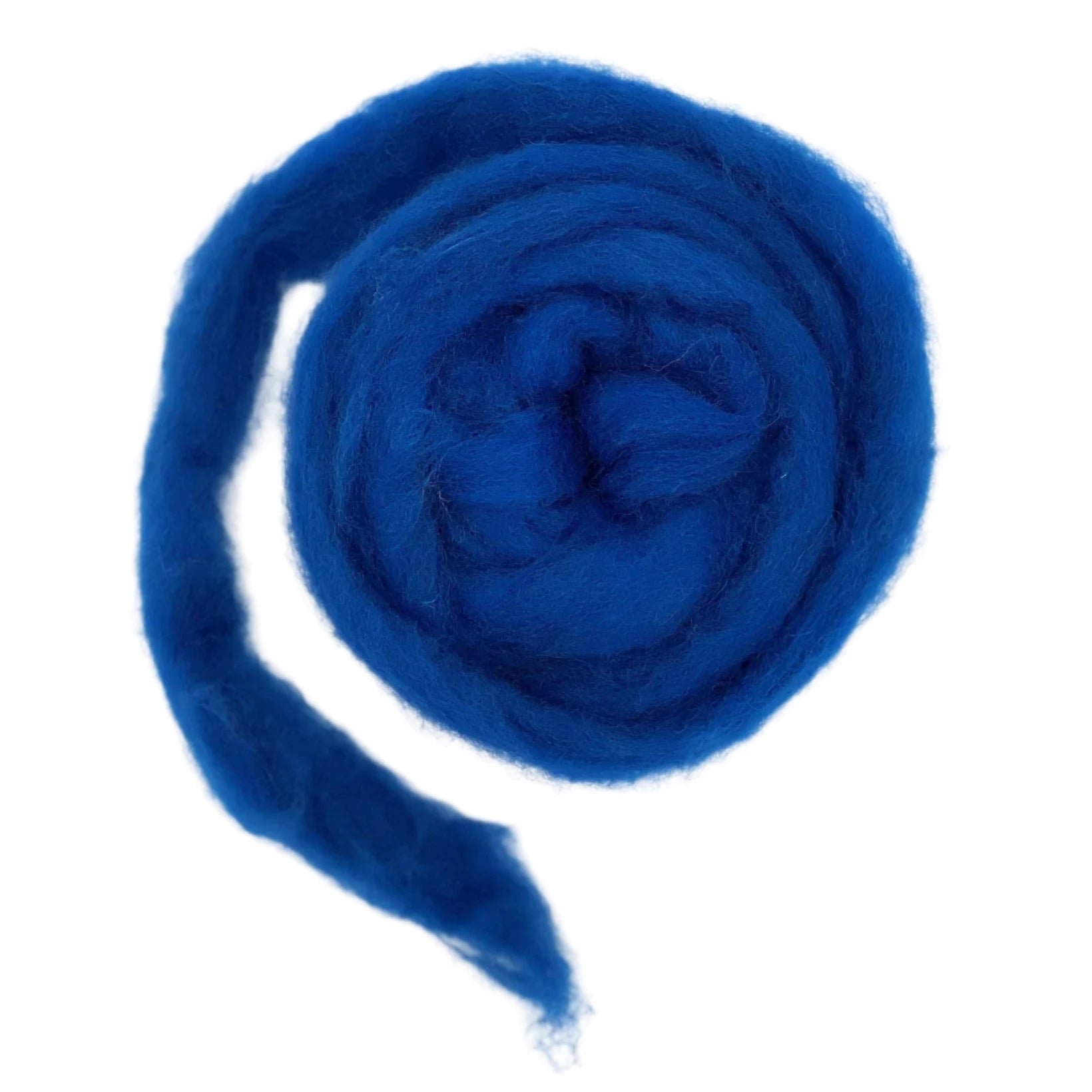 Carded Corriedale Wool Sliver Colour Fusion Deep Blue