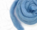 Carded Corriedale Wool Sliver Colour Dream Blue