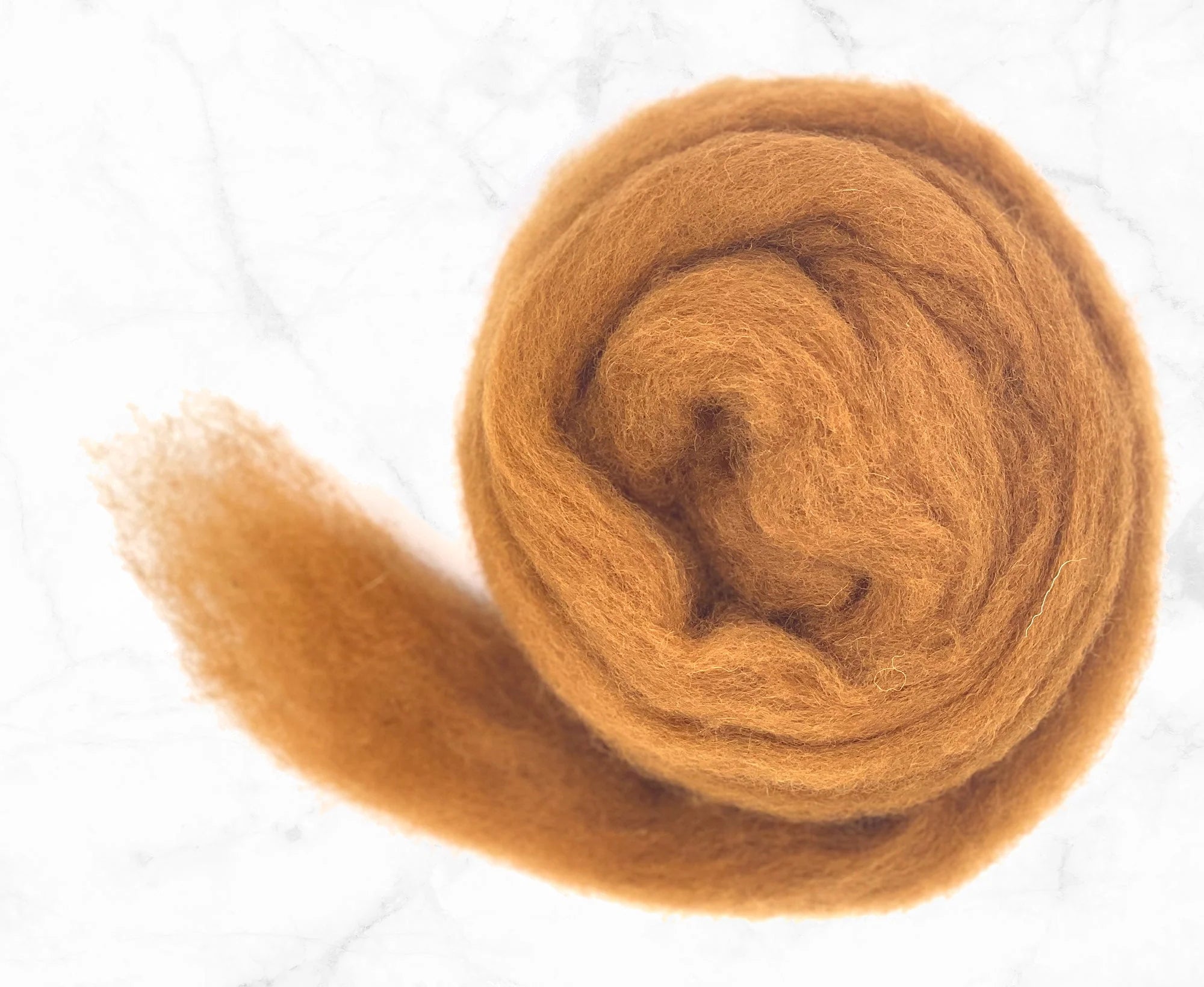 Carded Corriedale Wool Sliver Colour Chestnut