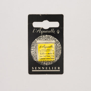 Sennelier L'Aquarelle Watercolour Paint Half Pan - Cadmium Lemon Yellow