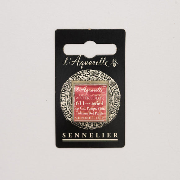 Sennelier L'Aquarelle Watercolour Paint Half Pan - Cadmium Red Purple