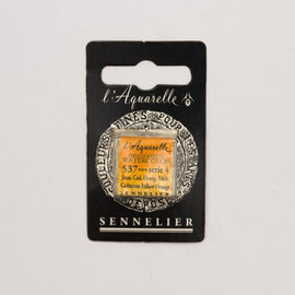 Sennelier L'Aquarelle Watercolour Paint Half Pan - Cadmium Yellow Orange