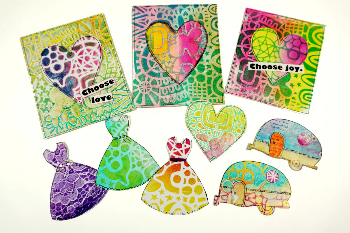 Gelli Arts Handmade Card & Gelli Plate Painting Kit