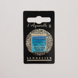 Sennelier L'Aquarelle Watercolour Paint Half Pan - Cerulean Blue (305)