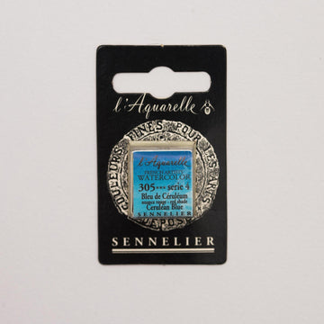 Sennelier L'Aquarelle Watercolour Paint Half Pan - Cerulean Blue (305)