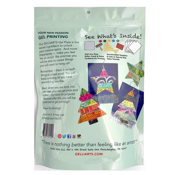 Gelli Arts Christmas Card & Gelli Plate Painting Kit