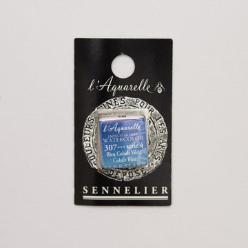 Sennelier L'Aquarelle Watercolour Paint Half Pan - Cobalt Blue