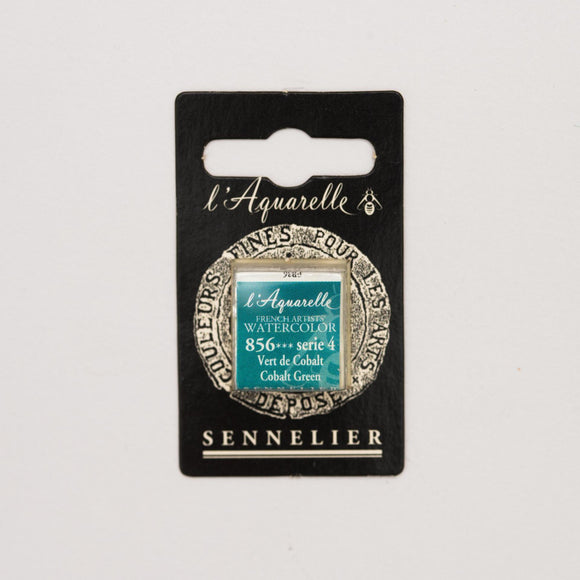 Sennelier L'Aquarelle Watercolour Paint Half Pan - Cobalt Green