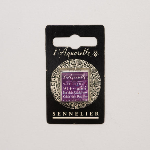 Sennelier L'Aquarelle Watercolour Paint Half Pan - Cobalt Violet Deep Hue
